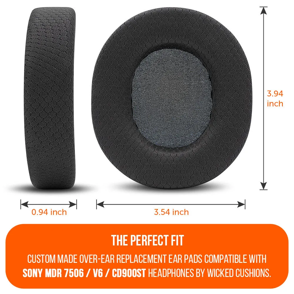 Wicked Cushions WC FreeZe 7506 Sony MDR-7506 ørepuder sort kølegel