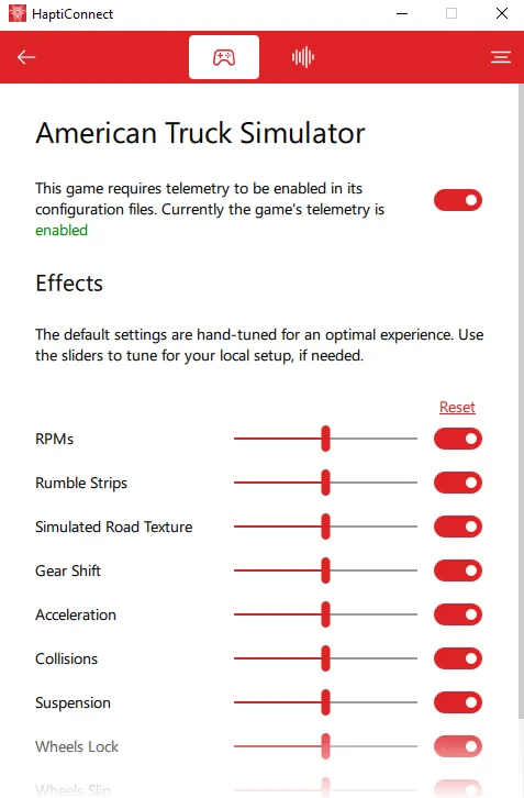 ButtKicker American Truck Simulator ButtKicker HaptiConnect Plugin software