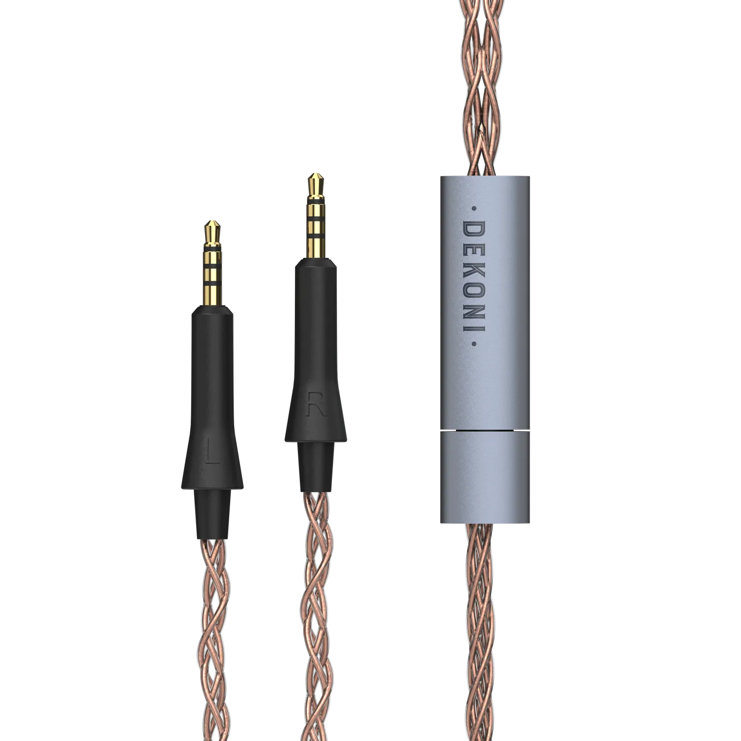 Dekoni Ensemble grell OAE1/2 Y-split hovedtelefonkabel – flettet PCUHD