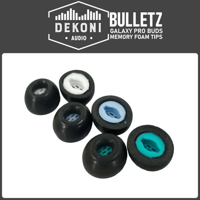 Dekoni Bulletz Galaxy Buds Pro memory foam ørepropper sort medium 3 par