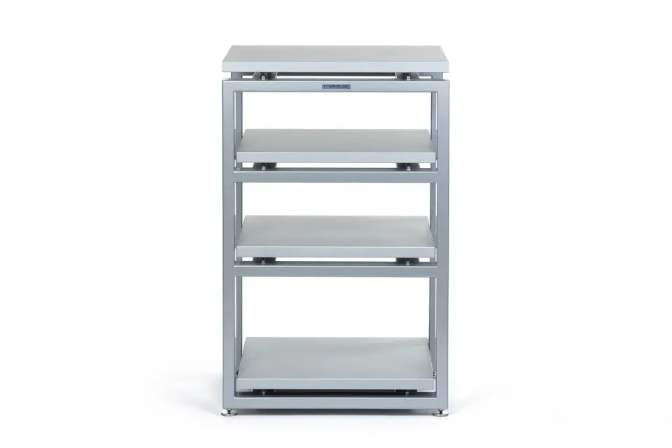 Rogoz Audio Assonanz hi-fi-rack med 4 hylder, sølv