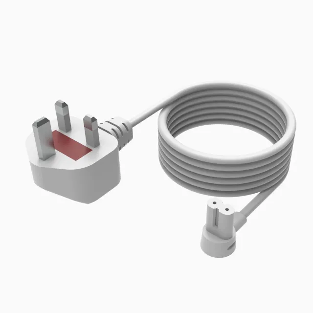 Flexson Long Power Cable 5 m strømkabel hvid