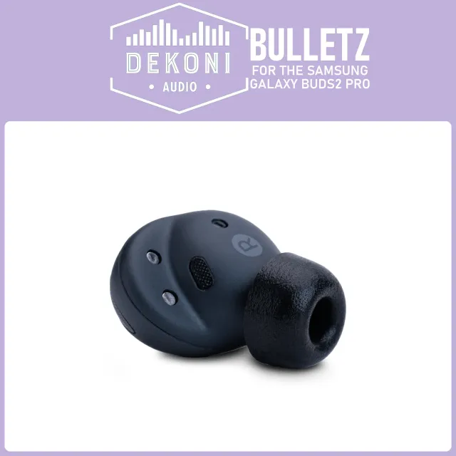 Dekoni Bulletz memory foam ørepropper til Galaxy Buds2 Pro, sort