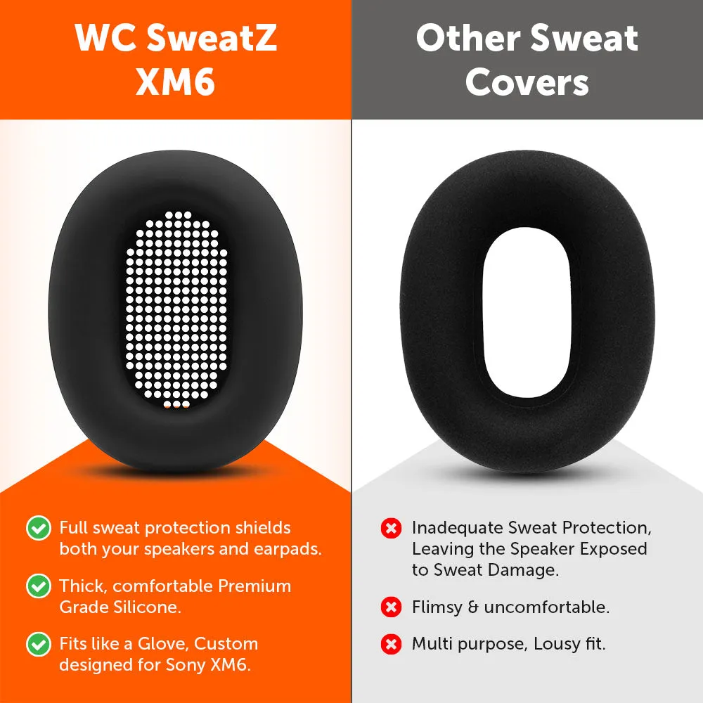 Wicked Cushions WC SweatZ XM6 svedbetræk sort, silikone