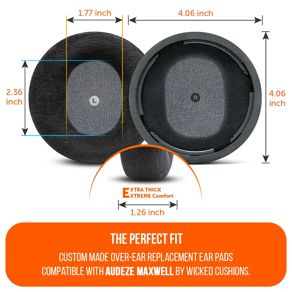Wicked Cushions WC StealthZ Maxwell ørepuder sort, velour til FPS