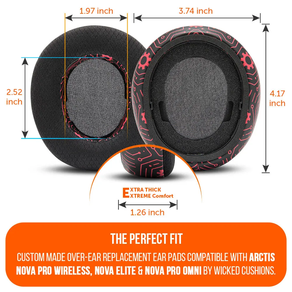 Wicked Cushions WC FreeZe Arctis Nova Pro Wireless ørepuder Techne kølegel