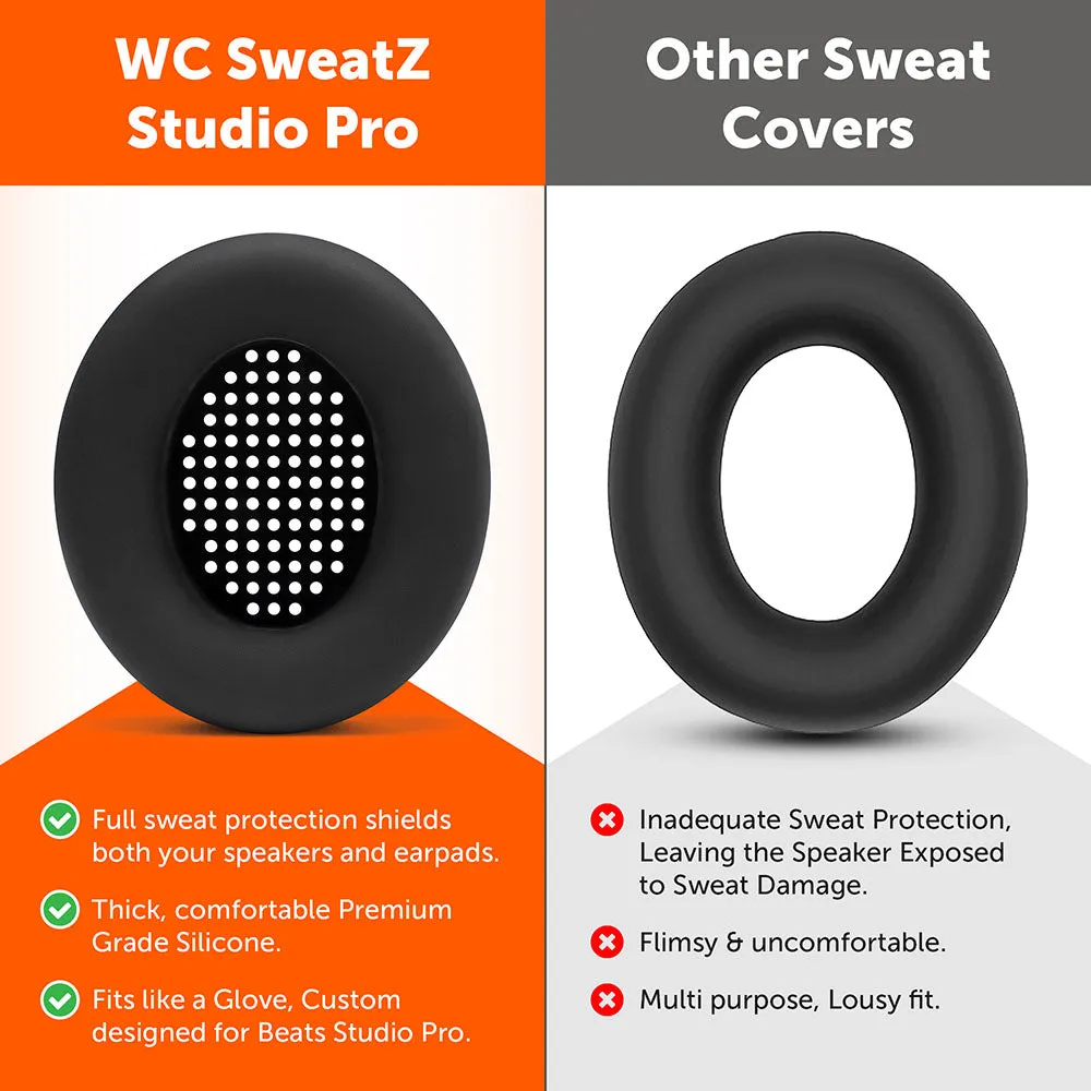 Wicked Cushions WC SweatZ Studio Pro ørepudebeskyttere Black silikone