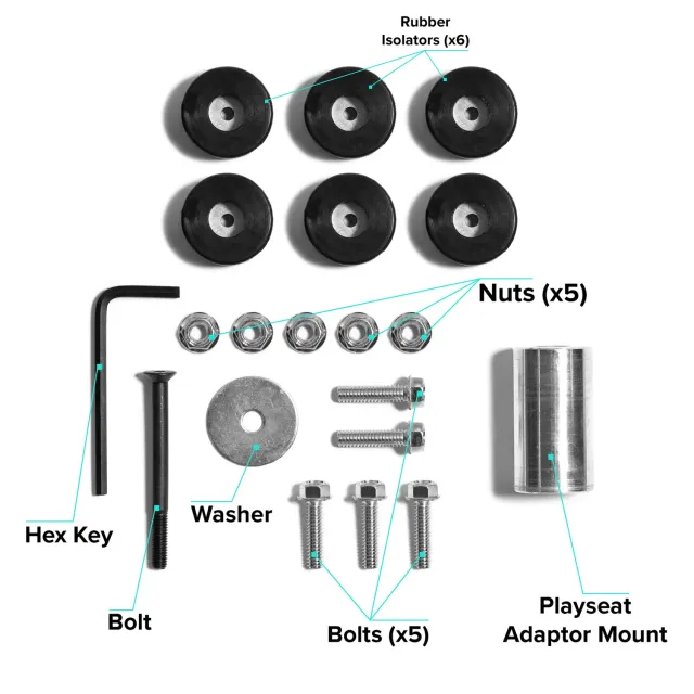 ButtKicker Gamer2 Playseat Adapter Kit monteringsbeslag til racersæde