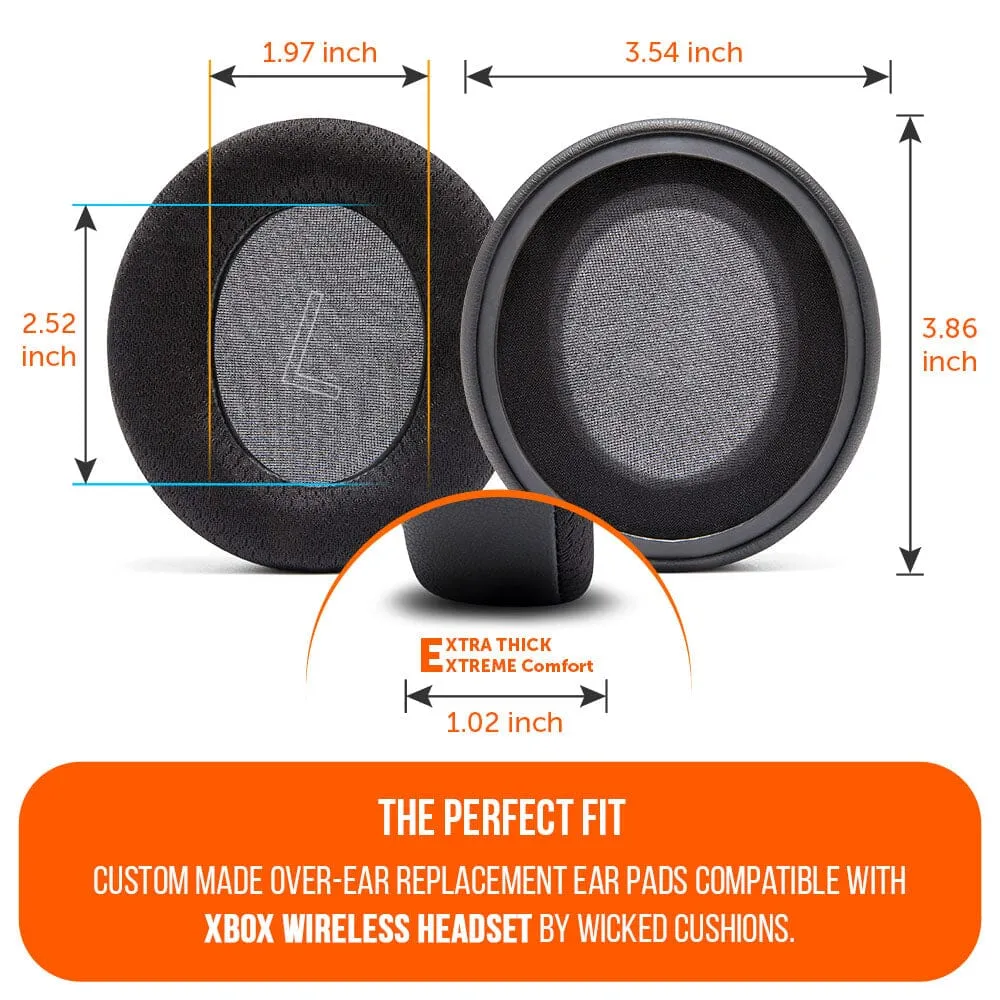 Wicked Cushions WC FreeZe Xbox Wireless Gaming Headset ørepuder Black kølegel
