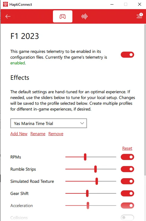 ButtKicker HaptiConnect software til Gamer PLUS og PRO