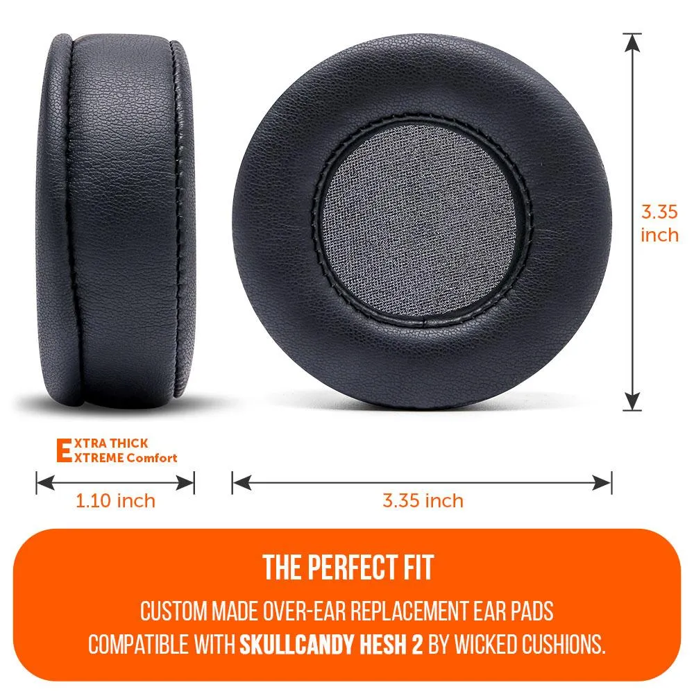 Wicked Cushions Skullcandy Hesh 2 ørepuder sorte memoryskum