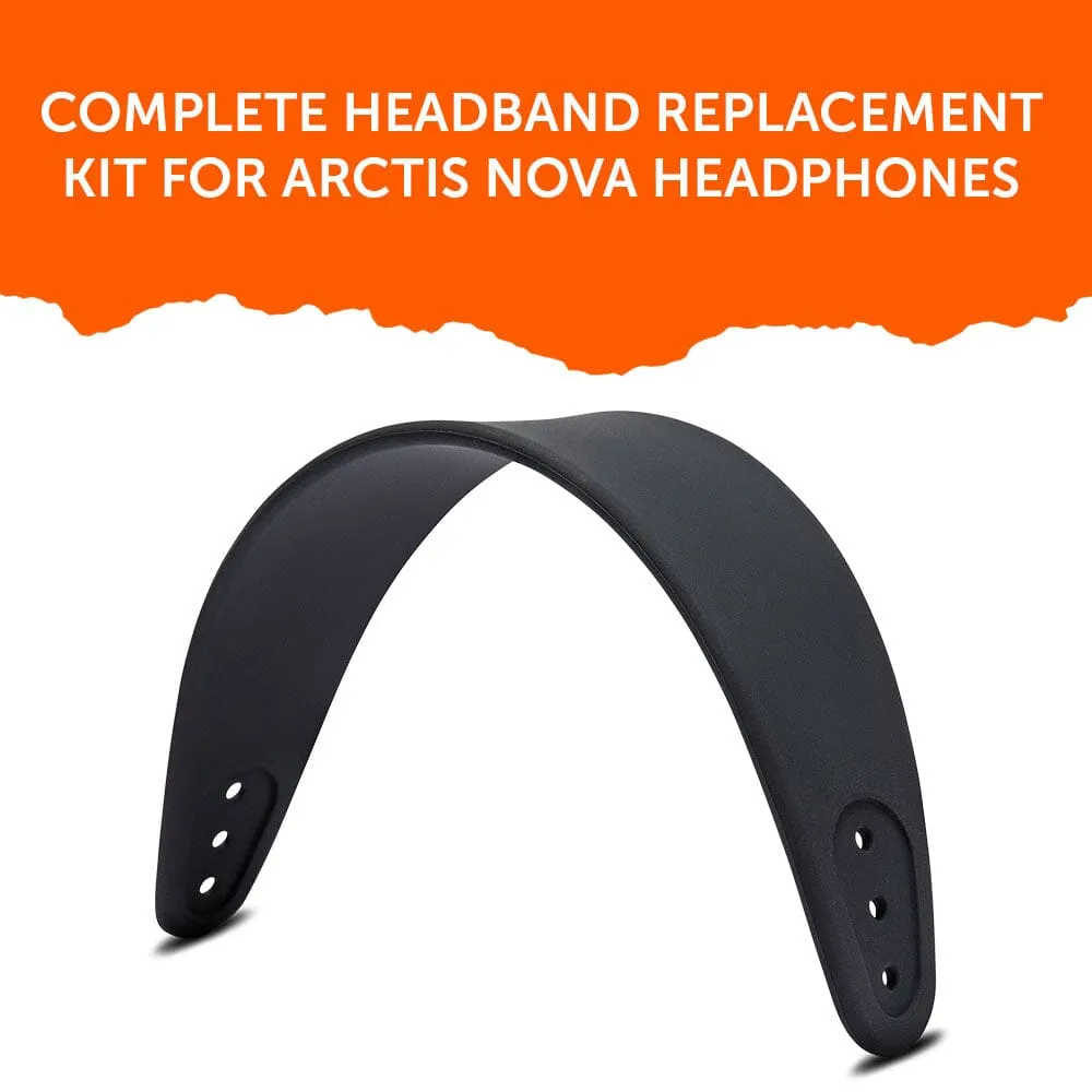Wicked Cushions Upgraded Headband Replacement for Arctis Nova hovedbøjle sort silikone