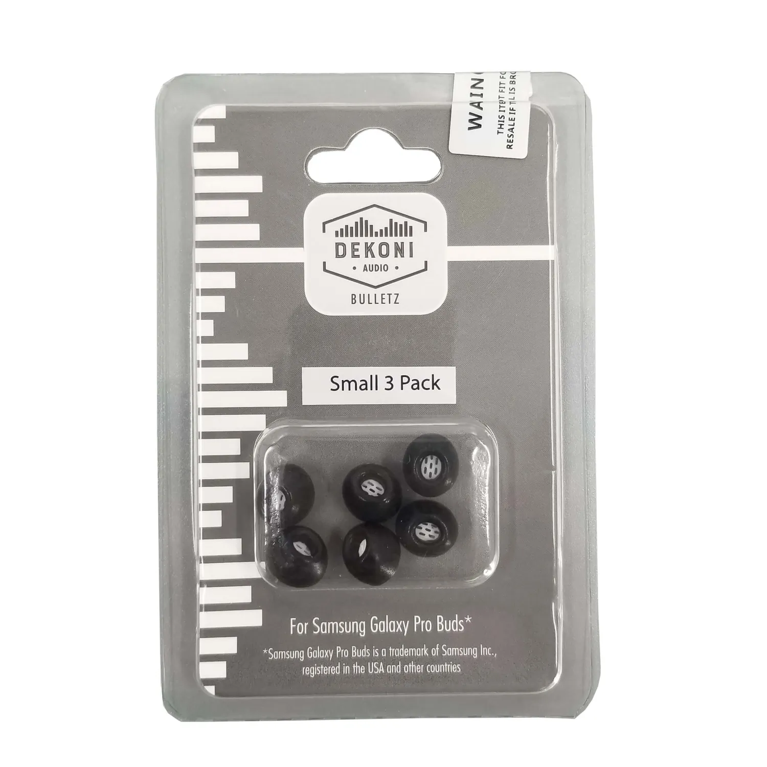 Dekoni Bulletz Galaxy Buds Pro memory foam ørepropper sort medium 3 par