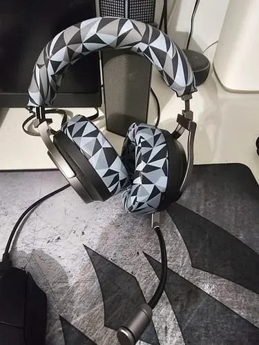 Wicked Cushions Upgraded Corsair Virtuoso ørepuder sort memoryskum