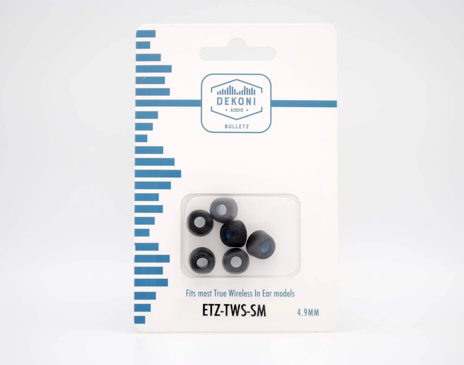 Dekoni Bulletz øretips til true wireless sort Sample Pack memory foam