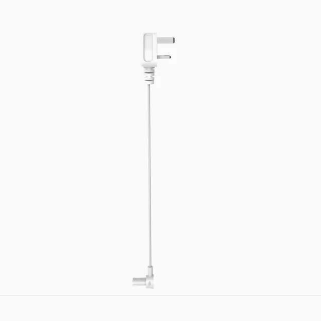 Flexson Short Power Cable strømkabel 0,35 m, hvid, vinklet stik