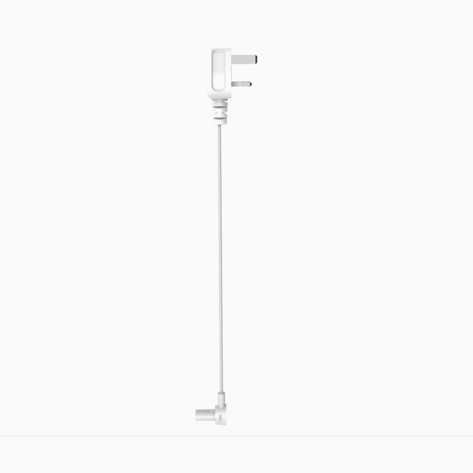 Flexson Short Power Cable strømkabel 0,35 m, hvid, vinklet stik
