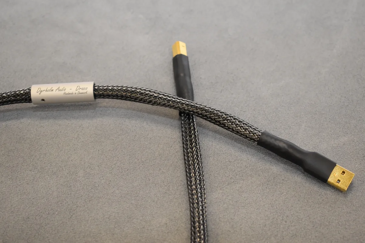 Dyrholm Audio Draco USB-kabel A-B musikalsk konstruktion