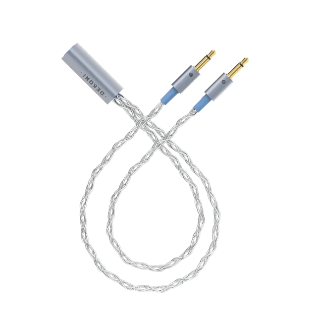 Dekoni Ensemble Post-Split 3,5 mm kabel sølvflettet