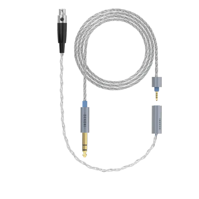 Dekoni Ensemble 1/4" 64" hovedtelefonkabel 3-pin XLR sølvkobber