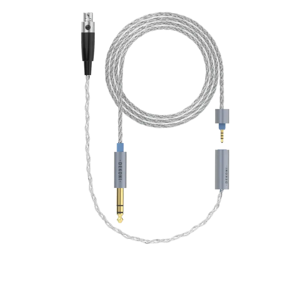 Dekoni Ensemble 1/4" 64" hovedtelefonkabel 3-pin XLR sølvkobber