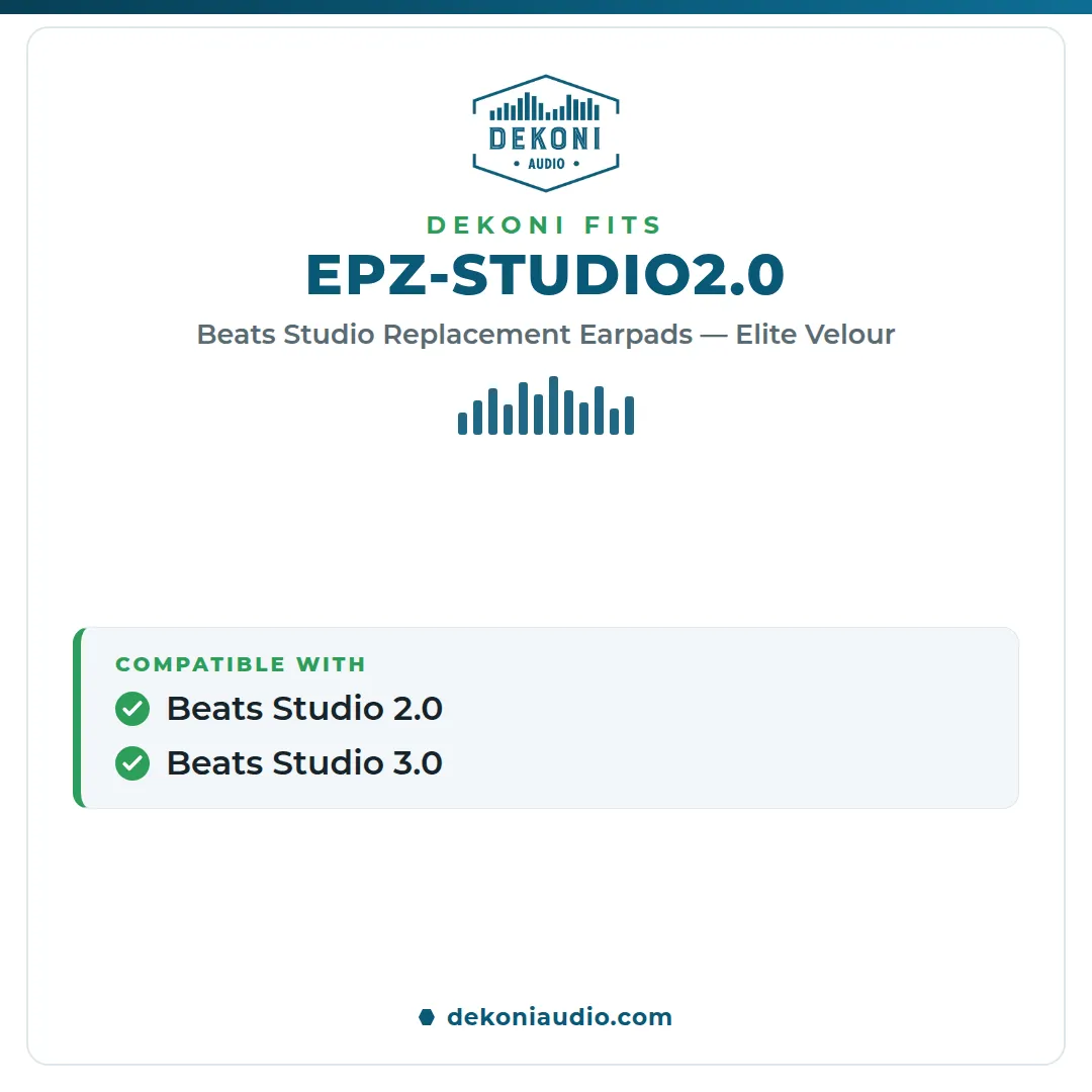 Dekoni Elite Beats Studio 2.0 og 3.0 ørepuder velour