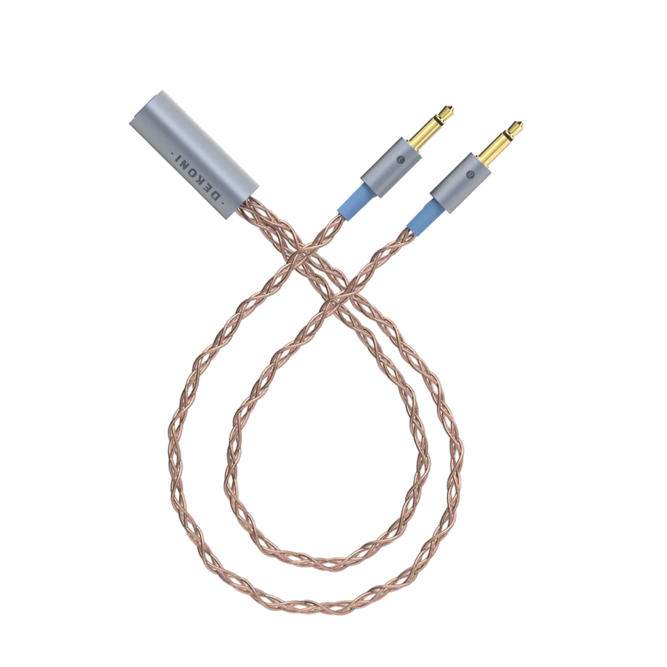 Dekoni Ensemble TS 3.5mm Y-split kabel PCUHD flettet