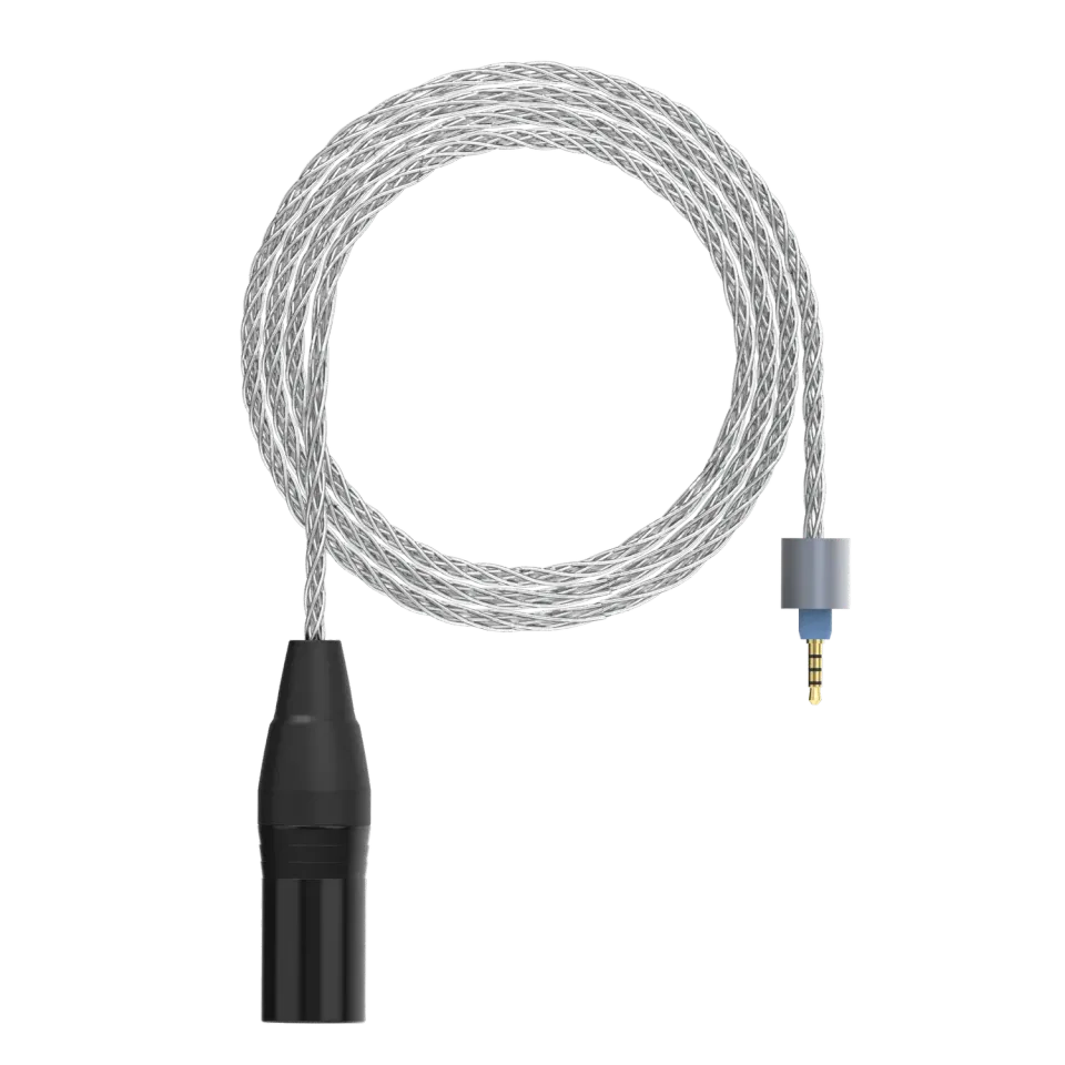 Dekoni Ensemble Presplit 4-Pin XLR kabel 52" sølvflettet