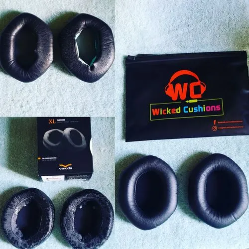 Wicked Cushions XL V-MODA ørepuder Black memoryskum