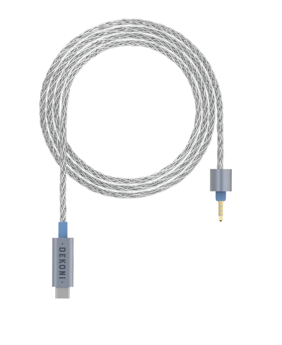 Dekoni Presplit USB-C 52" DAC-hovedtelefonkabel CS43131