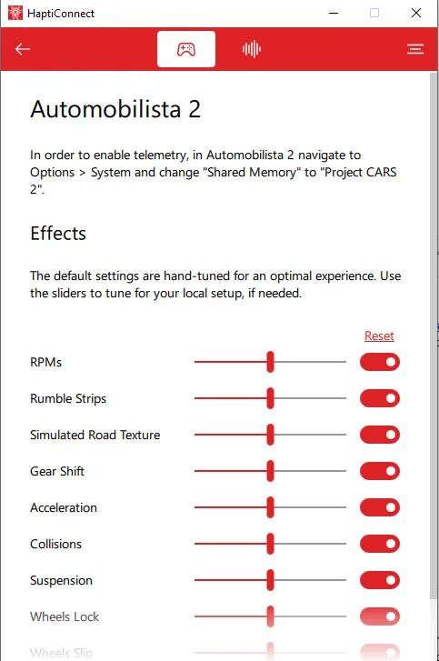 ButtKicker Automobilista 2 HaptiConnect-plugin