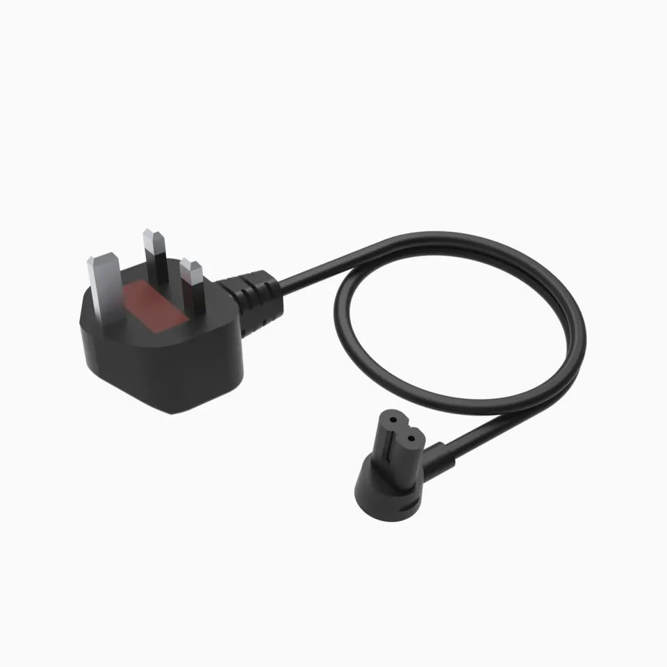 Flexson Short Power Cable 0,35 m strømkabel sort