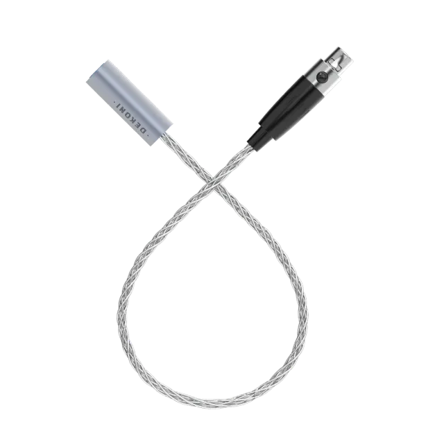 Dekoni Ensemble Post-Split sølvflettet kabel 3-pin mini XLR