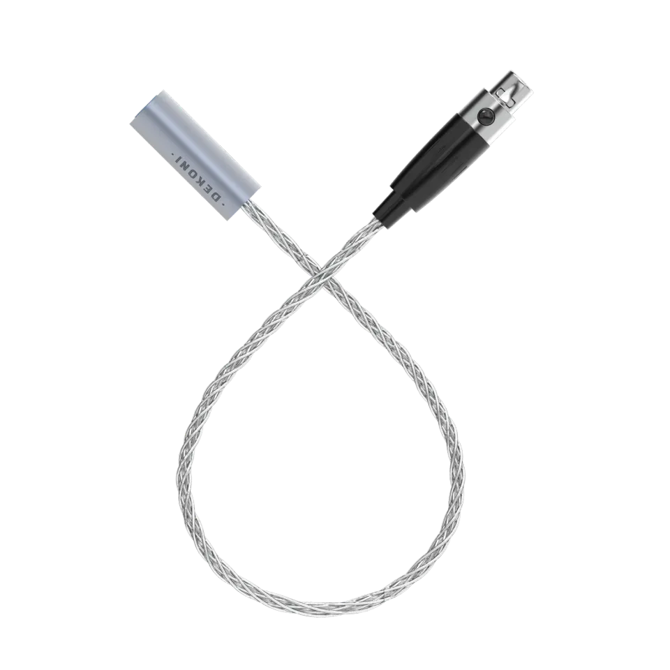 Dekoni Ensemble Post-Split sølvflettet kabel 3-pin mini XLR