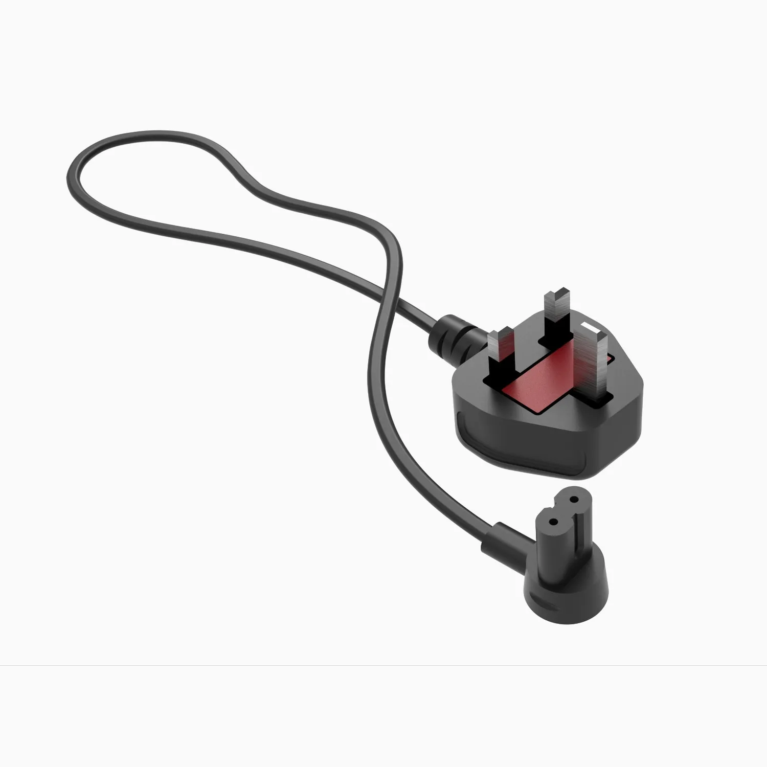Flexson Short Power Cable 0,35 m strømkabel sort