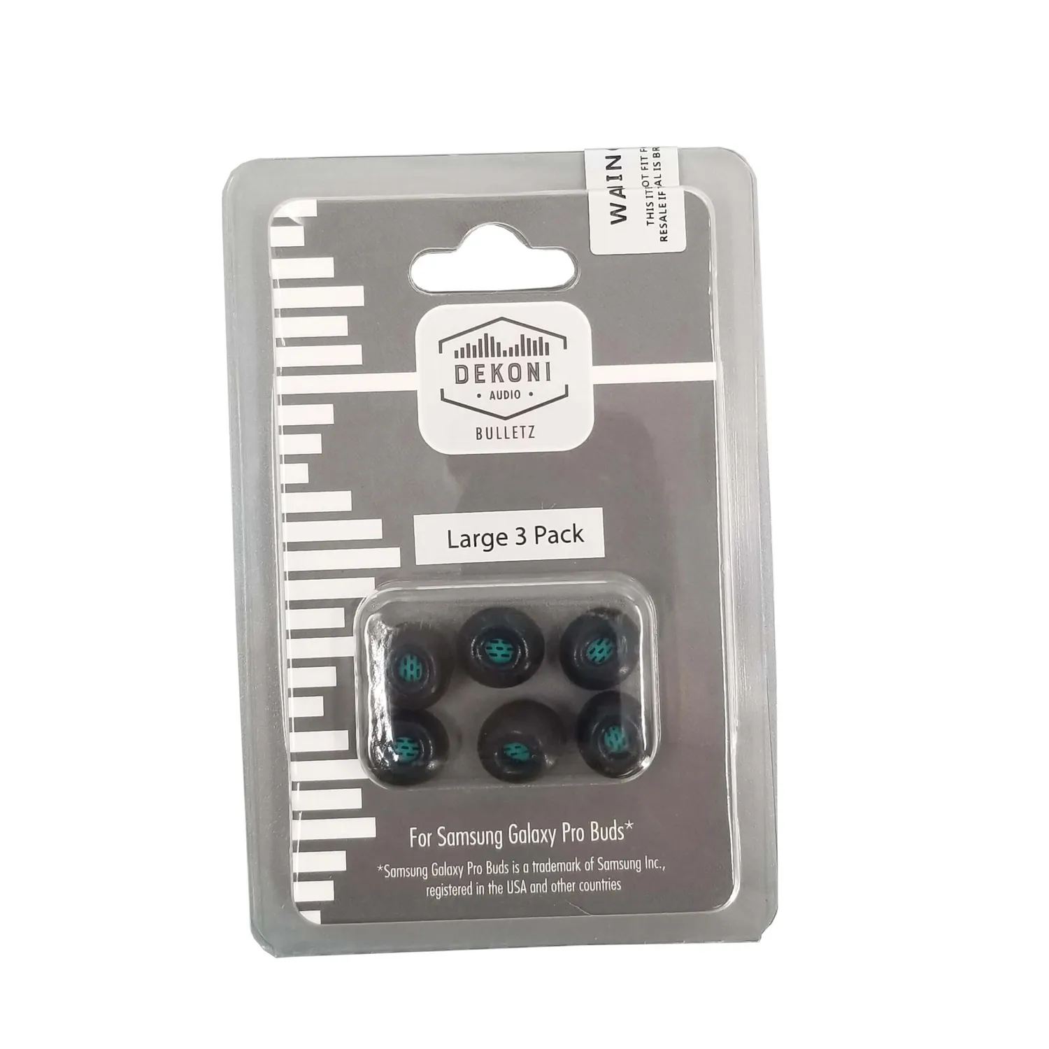 Dekoni Bulletz Galaxy Buds Pro memory foam ørepropper sort medium 3 par
