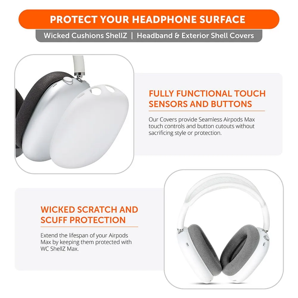 Wicked Cushions WC ShellZ Max cover til AirPods Max sort silikone