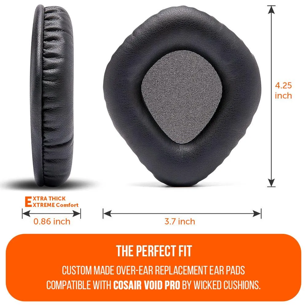 Wicked Cushions Corsair Void Pro ørepuder sorte memoryskum