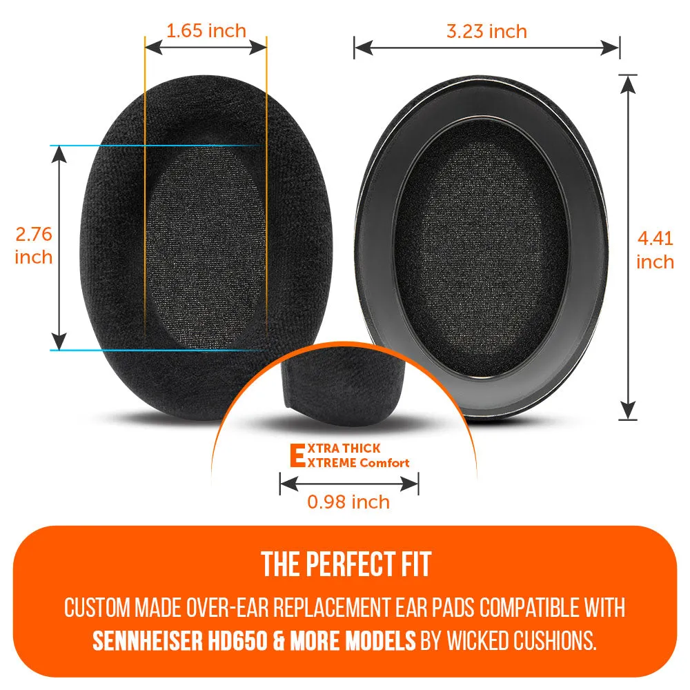 Wicked Cushions WC StealthZ HD6XX FPS ørepuder sort, velour