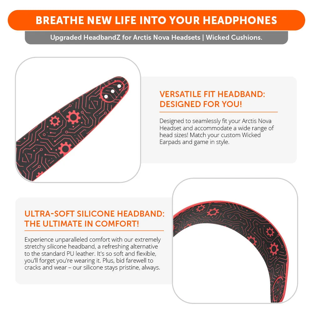 Wicked Cushions Upgraded Headband Replacement for Arctis Nova hovedbøjle Techne