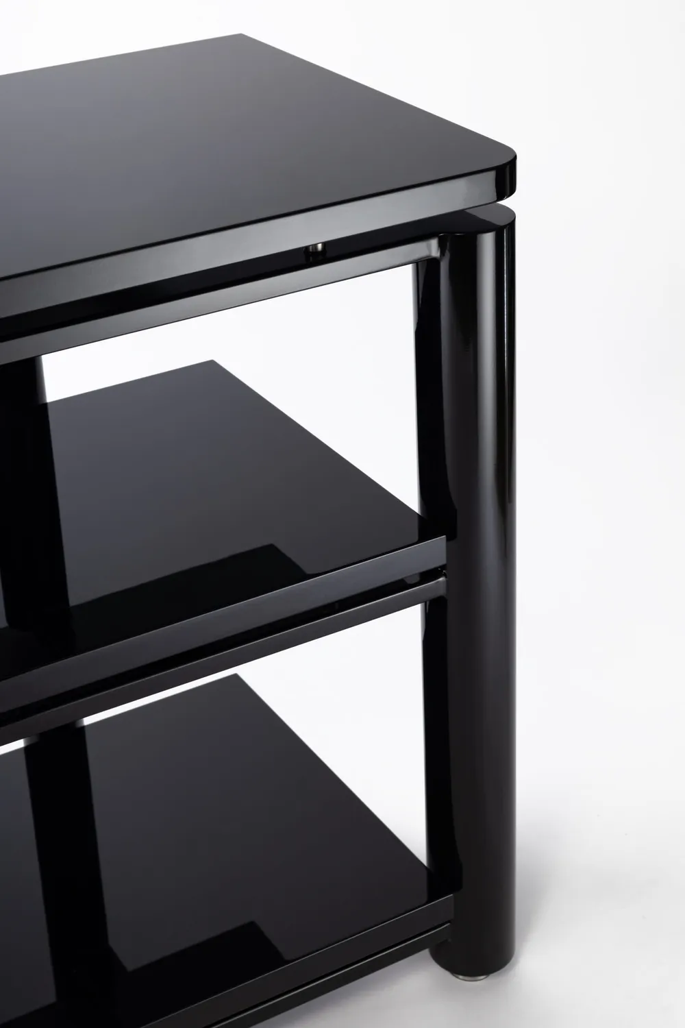 Rogoz Audio 4SPB3PB hi-fi-rack sort højglans 3 niveauer bredt