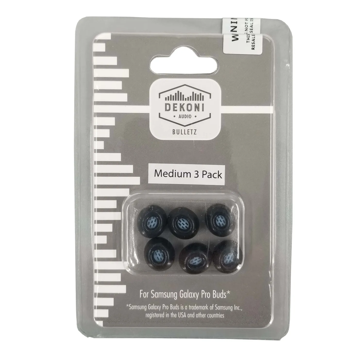 Dekoni Bulletz Galaxy Buds Pro memory foam ørepropper sort medium 3 par