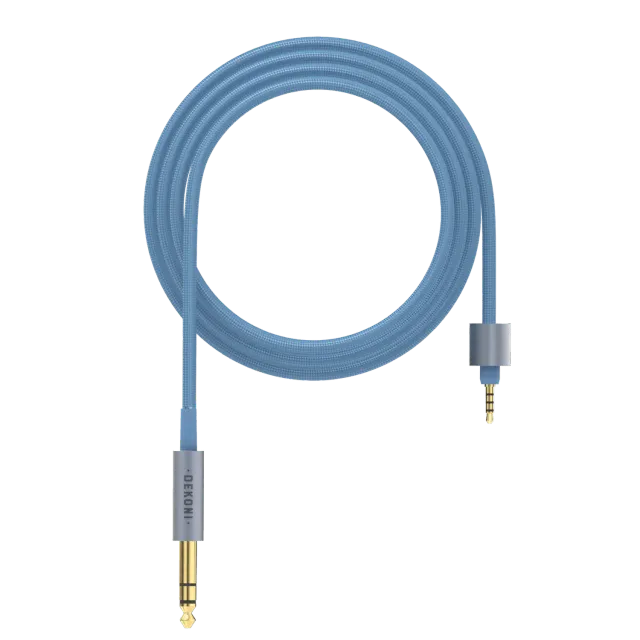 Dekoni Presplit 6,35 mm ubalanceret kabel 64" blå nylon