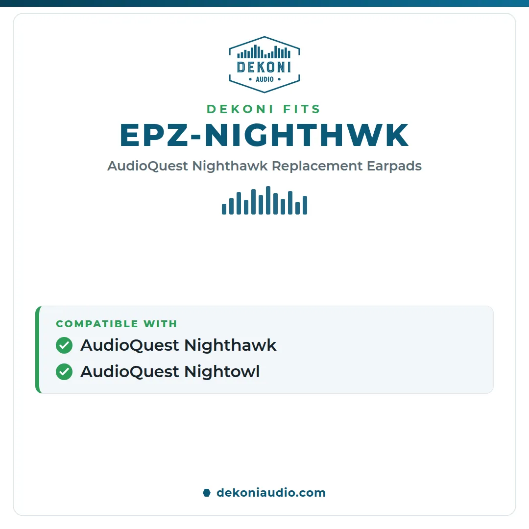 Dekoni AudioQuest Nighthawk ørepuder Sheepskin læder
