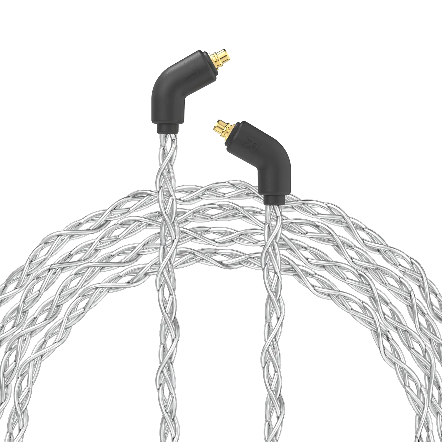 Dekoni Ensemble Post-Split MMCX IEM-kabel sølvflettet