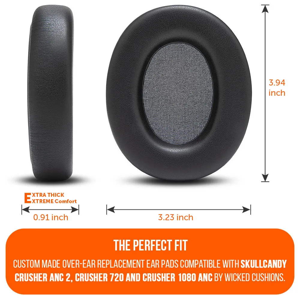 Wicked Cushions WC PadZ Skullcandy Crusher ANC 2 ørepuder sort memoryskum