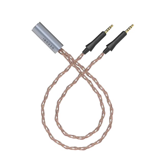 Dekoni Ensemble grell OAE1/2 Y-split hovedtelefonkabel – flettet PCUHD
