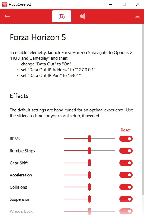 ButtKicker Forza Horizon 5 HaptiConnect-plugin