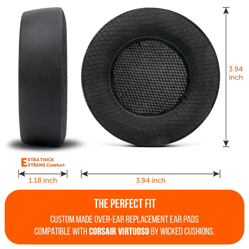 Wicked Cushions WC FreeZe Corsair Virtuoso kølegel ørepuder sort
