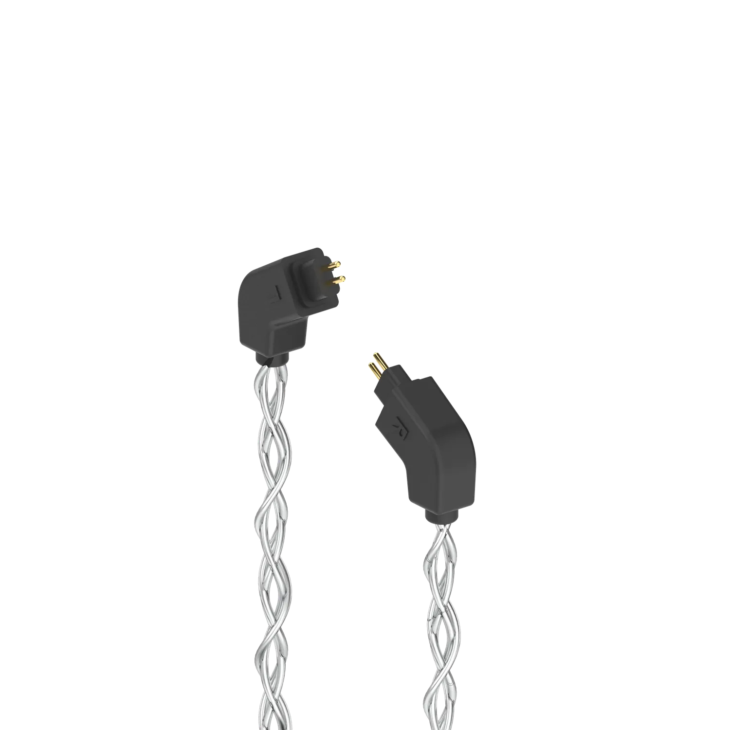 Dekoni Ensemble Post-Split 2-Pin IEM-kabel 0,78 mm sølvflettet